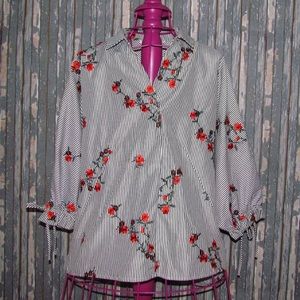 Collective Concepts Stitch Fix Floral Stripe Top